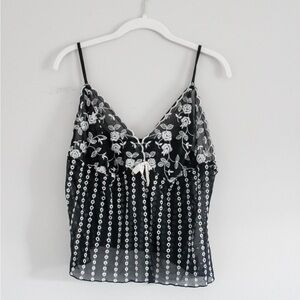 Maidenform Black and White Floral Camisole